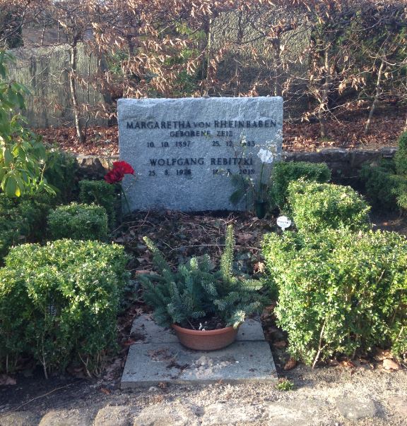 Grabstein Margaretha von Rheinbaben, geb. Zeiz, Alter Friedhof Wannsee, Friedenstraße, Berlin, Deutschland